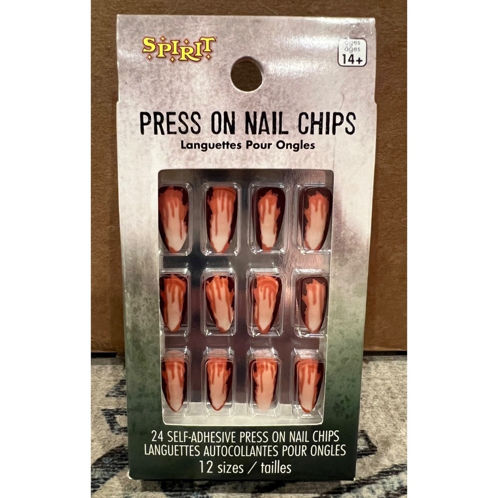 Spirit Halloween ZOMBIE NAILS Press On Nails Spooky Dress Up Costume‎ Dead NEW